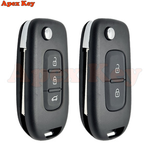 Coque de clé de voiture à 3 boutons en ABS noir de remplacement pour Logan Duster Stepway Megane Sandero Kadjar Captur - Product Image 3