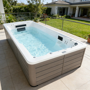 Piscine de <span class=keywords><strong>spa</strong></span> extérieure avec deux zones et systèmes séparés, piscine multifonctionnelle de massage et d'entraînement, <span class=keywords><strong>spa</strong></span> de luxe pour 4 à 10 personnes - Product Image 3