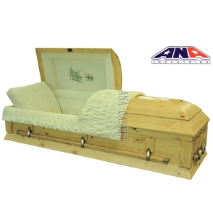 China ANA metal oscilación barra ajustable cama de madera maciza de <span class=keywords><strong>pino</strong></span> funeral ataúd - Product Image 2