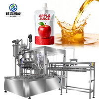 Machine de remplissage et de bouchage automatique de sachets Doypack contrôlée par PLC pour la pâte de tomate et le jus de pomme