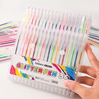 Ensemble de stylos gel métalliques brillants avec logo personnalisé, fournitures de bureau et scolaires pour adultes et enfants, coloriage, dessin, ensemble de stylos gel fluorescents néon