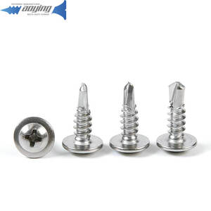 Parafuso <span class=keywords><strong>Auto</strong></span> Atarraxante Vis à tête bombée 8X1/2 Fabrication de vis en Chine Vis <span class=keywords><strong>auto</strong></span>-perceuses à tête plaquette en acier inoxydable - Product Image 2