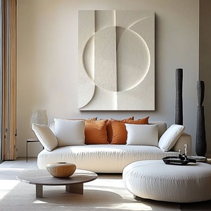 Pintura al Óleo Minimalista Moderna, Pintada a Mano, Arte de Pared Enmarcado para Decoración de Espacios Abiertos - Product Image 4