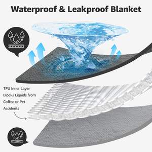 Manta impermeable lavable de franela suave a prueba de derrames para perros para cama/exterior - Product Image 3