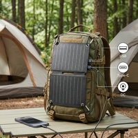 Panneau solaire pliable de haute qualité 10W avec sortie USB et Type-C, chargeur solaire portable ETFE pour le camping et la randonnée en plein air