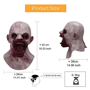 Máscara de Látex Suave de Demonio Sangriento, Máscara Completa de Terror para Halloween, Disfraz de Zombie, Accesorio para Fiestas de Disfraces y Casas Encantadas - Product Image 6