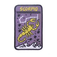 Patchs brodés de signe du zodiaque astrologique rétro personnalisés chenille en PVC à coudre en tissu thermocollant pour cadeaux d'anniversaire Cosplay Boho amusants