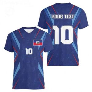 Maillot de football rétro personnalisé Haïti Coupe du Monde Sport 2026, impression par sublimation, respirant, écologique, à manches courtes - Product Image 3