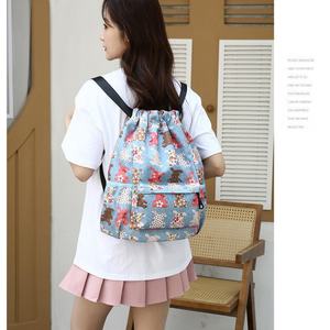 Fashion Custom Logo Letter Pattern Foldable Lightweight Waterproof Nylon Outdoor Sack Pack Gym Sports Yoga Pouch <b>Drawstring</b> <b>Bag</b> - Product Image 3