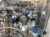 Machine de remplissage et d'emballage rotative pour sauce mayonnaise en doypack, sachets à bec verseur et sacs préformés de 100g à 2kg