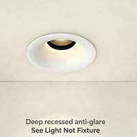 Spot encastré à cadre ultra-fin 45 mm, 12W, CRI95, anti-éblouissement profond, pour magasin, hôtel, musée (non inclus dans le prix)