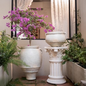Decorativi retrò interni grandi fioriere in argilla in fibra e vasi da giardino per la <span class=keywords><strong>casa</strong></span>, Vaso <span class=keywords><strong>De</strong></span> Planta Para Jardim - Product Image 1