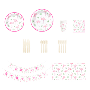 Platos de Papel Ovalados Desechables con Diseño de Flamenco DAMAI, Decoración para Fiestas, Suministros para Fiestas de Cumpleaños, Juego de Vajilla - Product Image 2