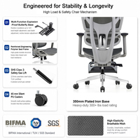 Chaise de bureau ergonomique de luxe à dossier haut en maille, avec accoudoirs 3D en PU, réglable en hauteur et pivotante, pour usage professionnel – Vente directe usine