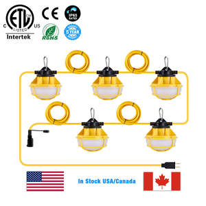 Luz de Cadena Industrial Romanso para Obras de Construcción, IP65, 120Lm/W, 18AWG, 100FT/50FT, 50W/65W/130W, ETL/CETL, LED, Enlazable - Product Image 3