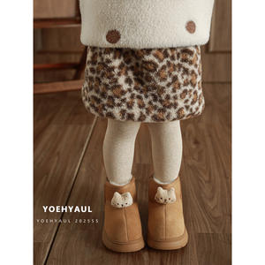 YOEHYAUL D4746 bébé en peluche imprimé léopard <span class=keywords><strong>jupe</strong></span> fille hiver épais chaud 2025 imprimé léopard <span class=keywords><strong>jupe</strong></span> courte petite fille <span class=keywords><strong>jupe</strong></span> pour enfants - Product Image 2