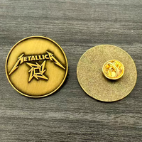En gros : Pin's musical en métal vintage du groupe METAL LICA, badges de collection souvenirs, pin's de merchandising musical en métal pour sacs à dos et sacs