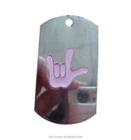 Tag ID Anjing Logam Dua Sisi Bentuk Kustom Cetakan Bunga/Buah/Piramida Desain Wisuda Cina Antik Modern
