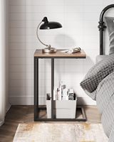 Table d'appoint en forme de C pour canapé, canapé et lit, grande table de bureau C pour salon chambre à coucher