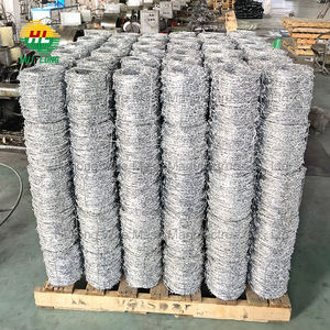 <span class=keywords><strong>500</strong></span> mètres anti-corrosion de fil de fer barbelé enduit de PVC prix galvanisé plongé chaud de fil de fer par petit pain - Product Image 4