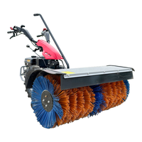 Déneigeuse à tarière avec brosse à rouleaux interchangeable et lame de déneigement, machine multifonctionnelle pour l'élimination de la neige