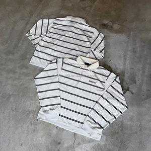 Camisas Polo Personalizadas al por Mayor para Hombre, Camisas de Trabajo con Cuello y Cierre de Botones, Camisa a Rayas de Algodón de Alta Calidad, Diseño de Manga Larga - Product Image 2