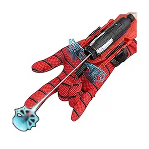 Launcher găng tay trẻ em nhựa cosplay Mitten Strongman Launcher siêu Spiderman trang phục đạo cụ Spider-Man Shooter Đồ chơi giáo dục