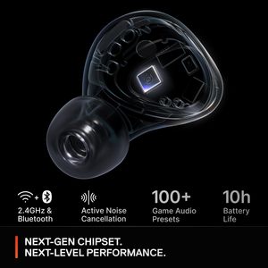 หูฟังเกมมิ่งไร้สาย SteelSeries <span class=keywords><strong>Arctis</strong></span> GameBuds 2.4GHz <span class=keywords><strong>5</strong></span>.3 ANC IP55 กันน้ำ เล่นได้นาน 40 ชั่วโมง - Product Image 4