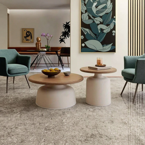 Mesa de Centro Extensible Moderna de Madera y Acero para Sala de Estar, Oficina en Casa, Comedor, Escuela, Muebles Duraderos - Product Image 1