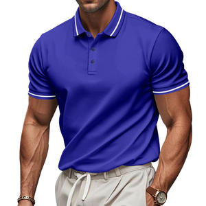 Polo de Verano para Hombre, Color Sólido, Secado Rápido, Manga Corta, Cuello Camisero, Ropa Informal, Fibra de Poliéster - Product Image 2