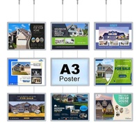 Caja de Luz LED Personalizada Ultrafina de Doble Cara, Iluminada, Impermeable y Ecológica para Exhibición en Ventanas de Agentes Inmobiliarios