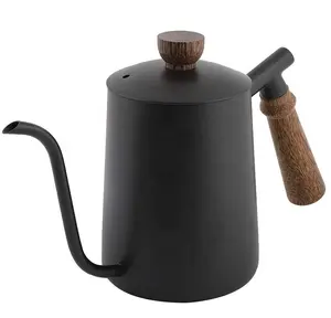 Cookmate Drip Over Koffie Pot 600Ml Rvs Zwanenhals Ketel Drip Over Koffie Pot Met Houten Handvat