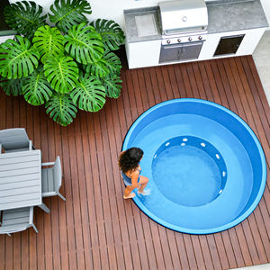 Mini Piscina Cuadrada de Fibra de Vidrio Personalizada con Mosaicos, Resistente a los Rayos UV y a la Corrosión, para Relajación en el Hogar, Spa de Natación al Aire Libre - Product Image 2