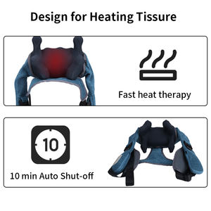 Wiederauf lad bares Shiatsu-Nacken-Schulter massage gerät für Trapez Heat Kneading <span class=keywords><strong>Percussion</strong></span> Wireless Portable OEM ODM-Anpassung - Product Image 4