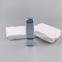 Tube carré vide pour rouge à lèvres et brillant à lèvres, en plastique, design élégant noir, personnalisable avec logo, pour cosmétiques