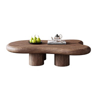 Table basse réglable en bois massif en forme de nuage petite table à thé lumière luxe moderne haut de gamme chambres d'hôtes usage domestique petit