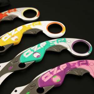 Mejor calidad juego caliente Valorant cuchillo 17Cm 3D juguete grande Velocity Karambit arma modelo manualidades juguete para regalo - Product Image 3