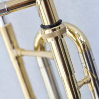Trombone à pistons de haute qualité, tonalité Si bémol, laqué clair