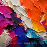 Peinture à l'huile abstraite peinte à la main, formes superposées, couleurs vives, toile d'art, taille personnalisée, fournisseur en gros pour hôtels et maisons