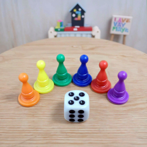 Composants de jeu Ludo 16*25mm, multicolores, pour la famille, jouets amusants, pièces de jeu de société, mini jetons Ludo, pions de jeu de société en plastique PS - Product Image 2
