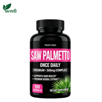 Capsules de Saw Palmetto OEM 500mg, 100 unités, soutien pour la santé capillaire et la prostate, supplément à base d'extraits végétaux