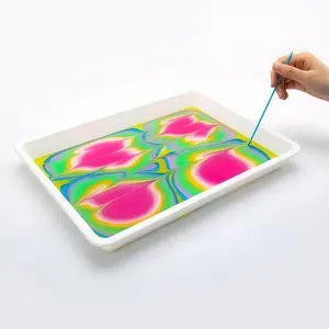 קסם Marbling ערכת אמנות צבע 6 צבעים ילדים DIY צביעת מים ציור צעצועי מכתבים מתנה שאינו רעיל קסום מים ציור