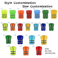 Gilet de sécurité personnalisé avec logo, multi-poches, fermeture éclair, réfléchissant, haute visibilité, vêtements de travail, gilet de sécurité routière