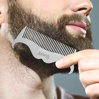 Sisir Rambut Bentuk Jenggot Bahan Stainless Steel Harga Grosir, Sisir Jenggot & Kumis, Perlengkapan Perawatan Jenggot untuk Pria