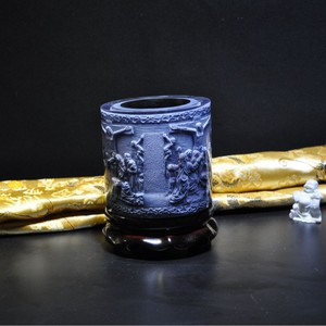 Porte-stylo en forme de tambour en cristal, thème La Cène, relief 3D, pour cadeaux d'église et d'affaires - Product Image 4