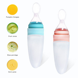 Biberón Dispensador de Alimentos <span class=keywords><strong>para</strong></span> Bebés con Diseño de Dibujos Animados, de Silicona PP, Libre de BPA, 90 ml, con Cuchara <span class=keywords><strong>para</strong></span> Alimentar con Leche - Product Image 4