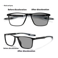 Lunettes de sport en forme de visage de diamant pour hommes monture de basket-ball photochromique solide pour étudiants anti-lumière ultraviolette bleue équipée