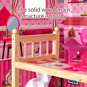 Unisex <strong>Children's</strong> Wooden Doll House Furniture Kit Simulated Pretend House <strong>Accessories</strong> Set Educational Toy Gift for Kids - Product Image 5