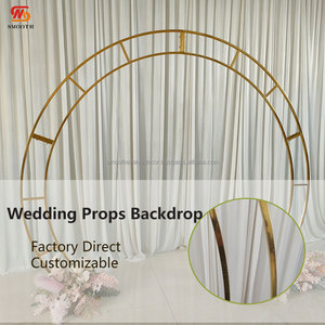 SMOOTH <b>Gold</b> Metal Wedding Arch Backdrop <b>Stand</b> for Party Backdrop Decoration - Product Image 2