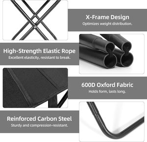 Hot Selling Lightweight <b>Portable</b> Mini Folding Camping <b>Stool</b> Lightweight Mini Foldable Chair for Fishing for Camp - Product Image 3
